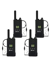 Cobra PX500 Radios profesionales de dos vías para Walkie Talkies (paquete de cuatro, con cuatro auriculares GA-SV01)