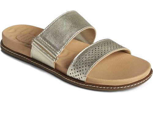 Sperry Ladies Footwear Women’s Waveside Plushwave Slide Sandal, Platinum, 12