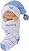 Baby's First Xmas Blue Boy in Stocking Xmas Tree Ornament - Engraving or Personalization Not Included