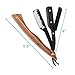 Straight Edge Razor AKUNSZ Professional Black Barber Straight Razor with 100 Single Edge Razor Blades and Barbers Razor Case - High-Quality Garapa wooden Handle