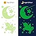 382 Pcs Glow in The Dark Stars Wall Stickers, Glowing Stars for Ceiling and Wall Decals, 3D Glowing Stars Moon Unicorn for Kids Boys Girls Bedding Room Decoration or Party Birthday Gift
