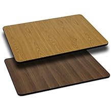Flash Furniture 24' x 30' Rectangular Table Top with Natural or Walnut Reversible Laminate Top