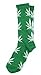 GETUBACK 3 Pairs Marijuana Weed Leaf Warm Cotton High Sport Socks One Size Random Colors