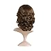 MapofBeauty 14 Inch/35cm Charm Side Bangs Fluffy Synthetic Curly Short Hair Wig (Brown)