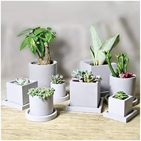 期間限定の激安セール 植木鉢 コンクリートフラワーポットシリコーン型ラウンドスクエアセメント多肉植物の植物植木鉢金型の石膏花瓶金型 Color Square 10x10cm