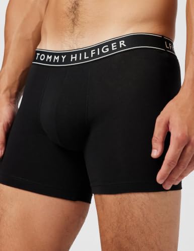 Calzoncillos bóxer Brief Pack de 3 Hombre de algodón elástico, Negro (Blk/Blk/Blk), M
