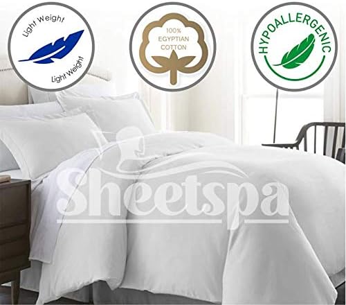 SHEETSPA Hotel Quality 1500 Thread Count 100% Egyptian Cotton Super King Size Zipper Closure Duvet Cover With 2pc Pillow Shams Premium 3PC Duvet Set (Super-King - Image 4