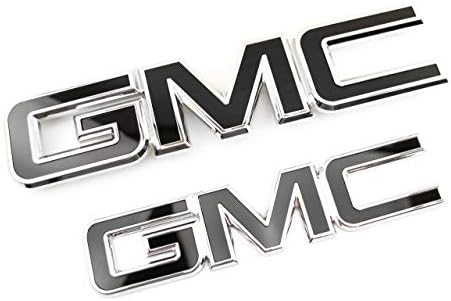 Truck Emblem Warehouse 2 New Custom Black & Chrome Sierra 2015-2018 Grill Tailgate Set