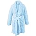 BC BARE COTTON Kids Microfiber Fleece Shawl Robe - Girls - Turquoise - Large