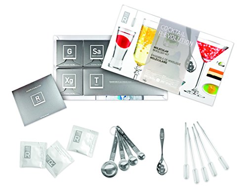 MOLECULE-R  Molecular Mixology Introductory Kit by | Modernist Cocktail Drinks | Learn Spherification Gellification Emulsification Suspension | With Additives, Tools, Recipe Booklet