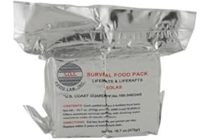 SOS FOOD LABS, INC. SOS FOOD LAB 2400 CALORIE EMERGENCY FOOD BAR PACKETS (U.S. Coast Guard Approved) - 8 Packets