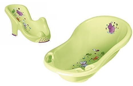 2er Set Hippo grün Badewanne XXL 100 cm + Badesitz
