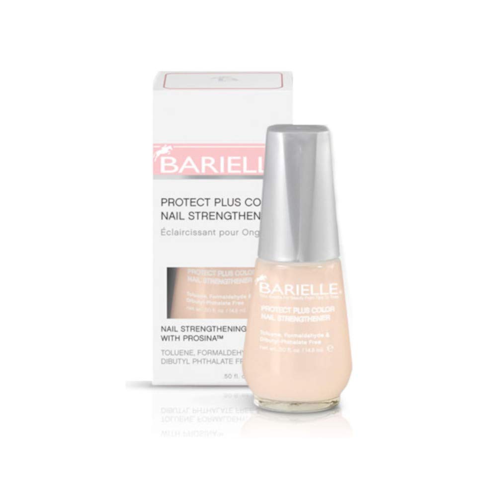 Barielle Protect Plus Color Nail Strengthener, Beige, 0.5 Ounce : Nail Growth Formula Treatments : Beauty