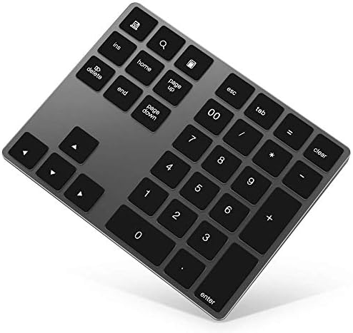 Worthy Electronics X-51 Rechargeable Wireless Numeric Keypad, Bluetooth Number Pad, Slim 34-Key External Numpad Keyboard Entry Compatible with Macbook, MacBook Air/Pro, iMac Windows Laptop Surface Pro