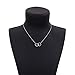 Zealmer Double Circle Ring Necklace Silver Double Links Pendant Mother'S Day Thank You Mom Gift Necklace