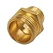 Nelson Industrial Brass Pipe and Hose Fitting for Female 1/2-Inch NPT to Female Hose, Double Male 50570