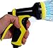 Garden Hose Nozzle - Best for Lawns, Plants & Shrubs, Washing Cars, Dogs + Pets. Free Detachable Shut Off Valve, Ergonomic Trigger, Easy Flow Control Setting, Durable Soft Touch Grip, 9 Settings