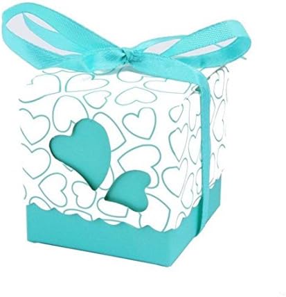 100Pcs Square Wedding Favor Boxes Wedding Candy Box Wedding Favors And Gifts Event & Party Supplies Sky Blue