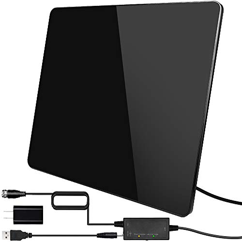 HDTV Antenna, Newest Version Indoor HD Digital TV Antenna,150 Miles Range Antenna with Amplifier Signal Booster Support Local Free 1080P 4K & All Television, 17ft Coax Cable/USB Power Adapter ... - Thumbnail 7