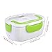 Yescom 1.5L Portable Electric Heating Lunch Box Food Storage Warmer w/Stain Steel & PP Removable Container Green
