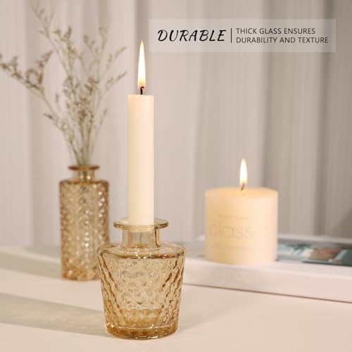 Lot de 12 vases en Verre ambré pour centres de Table, Mini vases Vintage pour Mariage, Maison, décoration de Table