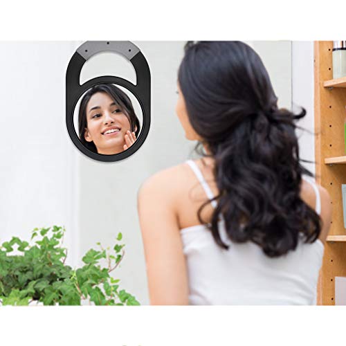 DEATTI Unbreakable Hand Mirror with Silicone Handle,AntiSlip Handheld