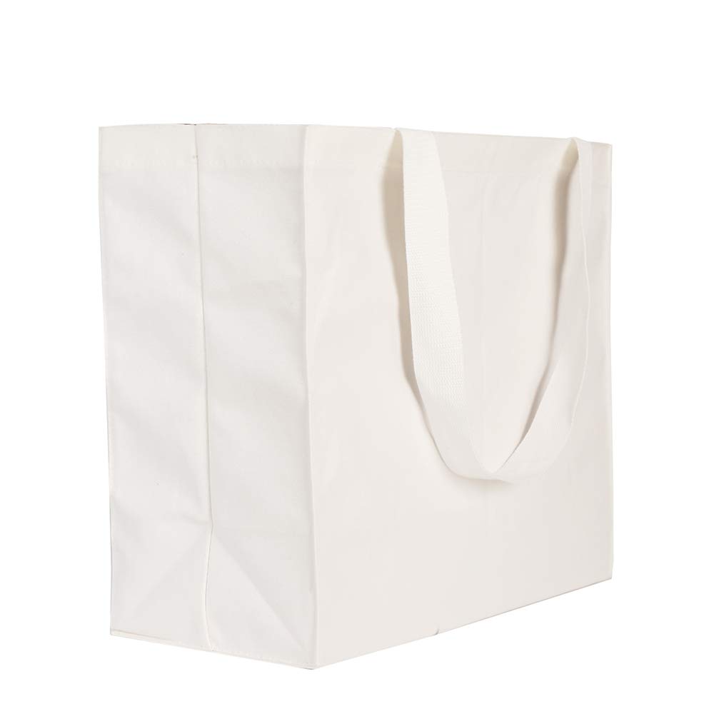 Augbunny Durable 100% Cotton 12oz Canvas Heavy Duty Extra Large Grocery Bag Beach Tote Shopping Bag Multi Purpose Daily Use Tote