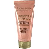 Precision Beauty Brightening Vitamin C Exfoliating Face Scrub, Gentle Skin Care Solution for All Skin Types 8oz