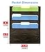 Essex Wares Pack of 2 - Ten Pocket Compact Storage Pocket Chart, Hanging Wall File Organizer Organize Your Assignments, Files, Scrapbook Papers & More (Black) (10 Pocket)