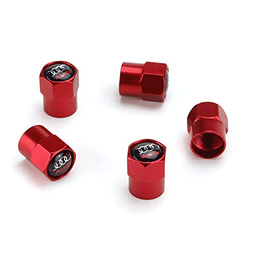 TKKLZ 5Pcs Metal Car Tire Valve Stem Caps for Audi S Line S3 S4 S5 S6