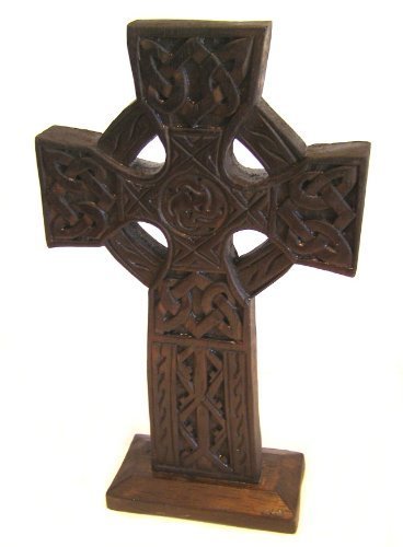 Celtic Cross, Wooden ornament, Fair Trade 28cm by Cornwall Art Prints