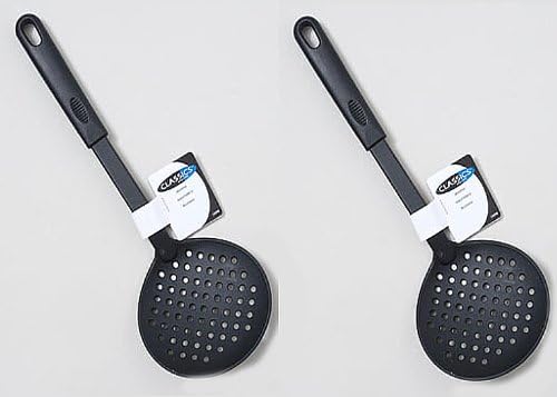 Set Of 2 Handy Kitchen Skimmers / Strainers / Scoops / Cooking Drainers