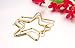 Vnox 1-4 Pairs Womens Sisters Sister Stainless Steel Simple Big Star Heart Wave Shape Hoop Round Earrings,Gold Plated,Clip-top (Star)