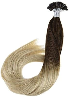 Laavoo 16 Hot Fusion Sticky Flat Tips Human Hair In Ombre Color