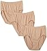 Bali Women's Plus Size 3-Pack Solid Microfiber Full Brief Panty, P27-3 Nude, 9