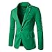 Pishon Men's Linen Blazer Lightweight Casual Solid One Button Slim Fit Sport Coat, Green, Tag Size XXXL=US Size L