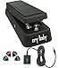 Dunlop GCB95 Cry Baby Standard Wah Pedal Bundle with Blucoil Slim 9V Power Supply AC Adapter, and 4-Pack of Celluloid Guitar Picks