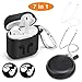 Cuauco 2020 Newest Airpods Case for Airpods 2 &1 (Front LED Visible) with 2 Anti-Lost Strap/2 Pairs of Ear Hooks/2 Carabiner/1 Watch Band Holder/1 Headphone Case for Apple Airpods 2 &1(9 Pack)(Black)