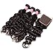 Jolia Hair 8A Grade Brazilian Natural Wave Virgin Hair 3 Bundles, 100% Unprocessed Virgin Brazilian Human Hair Weave Extensions, Natural Black Color, Full Head (12 14 16 inches)