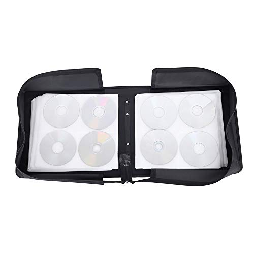 Siveit 400 Capacity CD/DVD Binder VCD Case Wallet Album Box CD Storage Organizer Zipper Carrying Bag Case