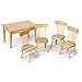 Lowpricenice 5pcs Wooden Dining Table Chair Model Set 1:12 Dollhouse Miniature Furniture