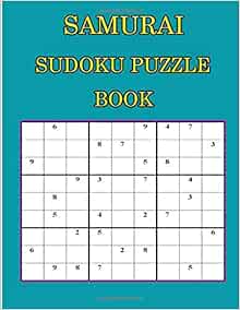 samurai sudoku puzzle book 360 hard puzzles overlapping into samurai