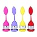 Tea Infuser, 4-Pack Silicone Tea Infuser Handle Stainless Steel Strainer filter Infuser with Drip Tray for Loose Leaf Grain Tea Cups, Mugs, and Teapots