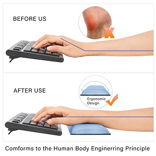 Memory Foam Set Keyboard Wrist Rest Pad & Mouse Wrist Rest Support,Ergonomic Design for Office,Home Office,Laptop,Desktop Computer,Gaming Keyboard - Blue
