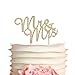 Mr and Mrs Wedding Cake Topper - Premium Gold Metal - Sparkly Wedding or Anniversary Cake Topper - Now Protected in a Box
