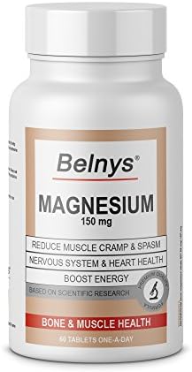 Belnys – Magnesium 150 mg – Strengthen Bone &amp; Muscle Health – High Potency Supplement (60 tabs)
