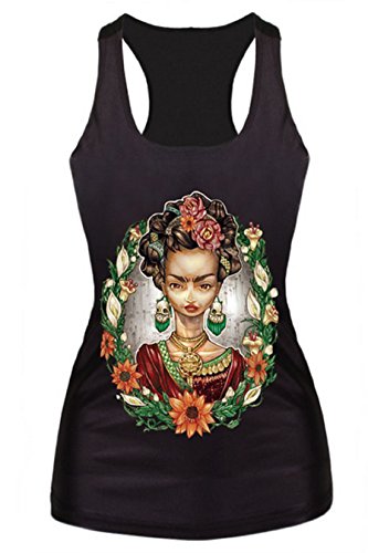 Efashionmx Womens Frida Kahlo Cool Graphic Tank Top
