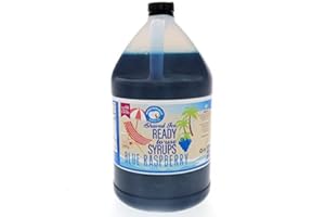 Hypothermias Blue Raspberry Ready to Use Gallon (128 Fl. Oz) Hawaiian Snow Cone Flavors Syrup - Shaved Ice, 100% Pure Cane Sugar