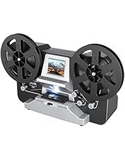 8mm & Super 8 Films Digitizer Converter, Film Scanner Converts Film Frame by Frame to Digital MP4 Files,with 2.4" Screen, Viewing, Sharing & Saving on 32GB SD Card(Included) for 3” and 5” Reels