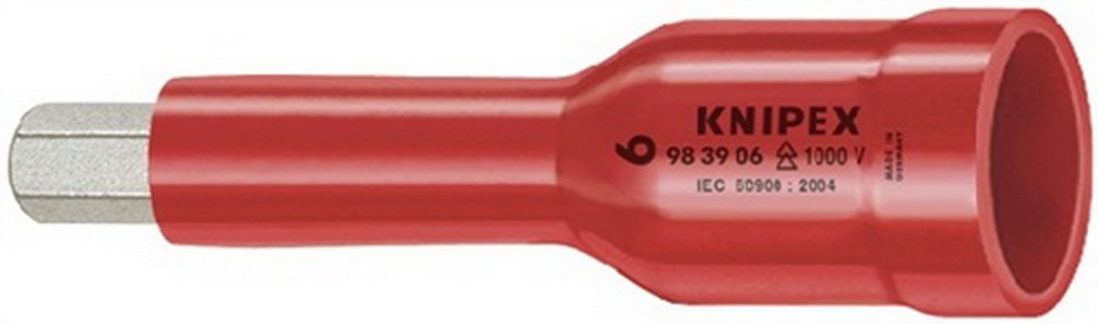 KNIPEX Hexagon Socket for Hexagonal Socket Screws with Internal Square 1/2" 75 mm, 98 49 06